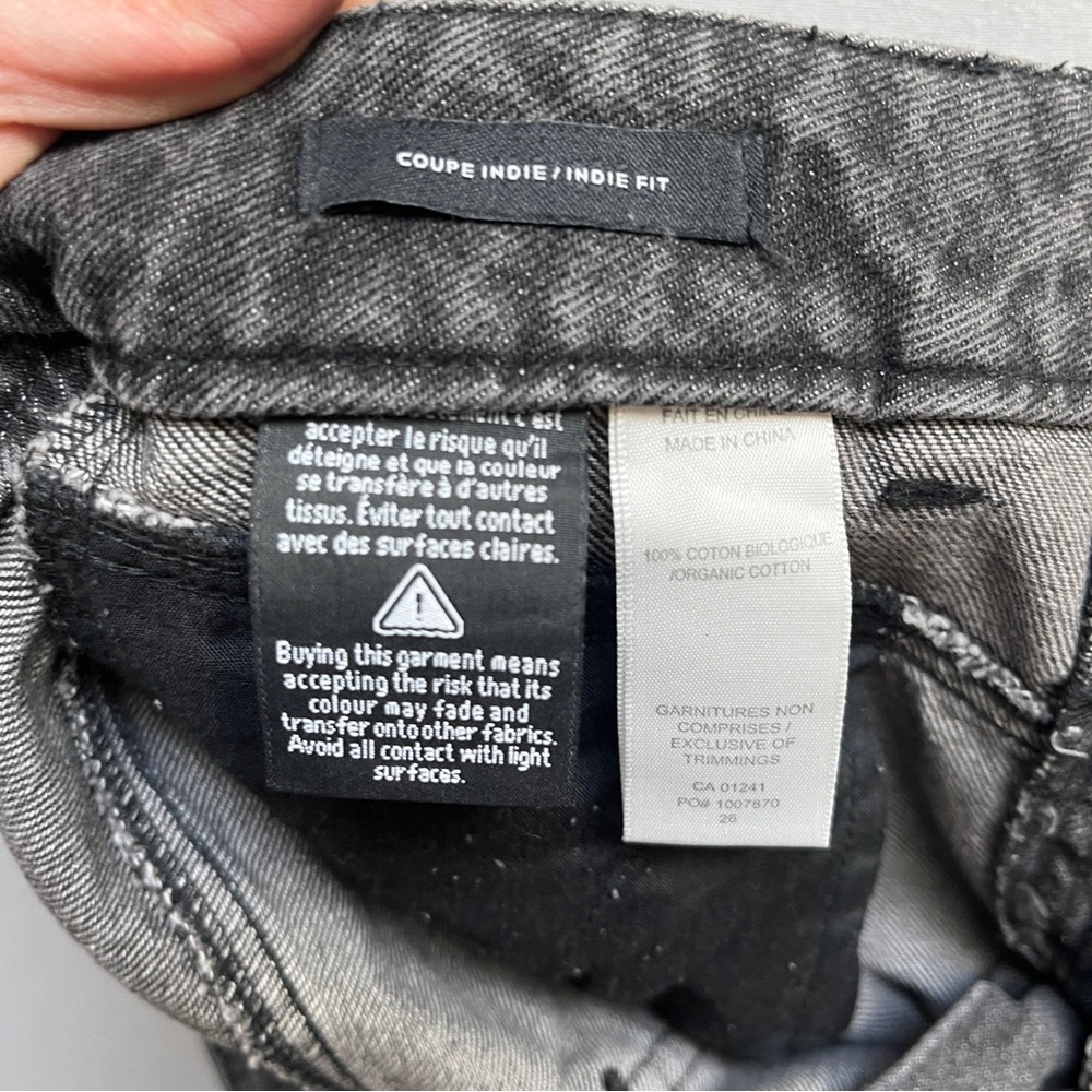 Twik Visions Organic Cotton Coupe Indie Button Fly Gray Denim Jeans Sz 26 - Picture 7 of 11